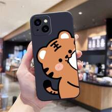 Liquid Phone Case for  17 16 15 14 Plus/14 Pro Max/14 Pro/13Plus/13Pro Max/13Pro/13Mini /12Plus/12Pro Max/12Pro/12 Mini /11 Plus/11 Pro Max/11 Pro XR SE Straight Edge Soft Phone Case Very Cute Tiger - Color mixto 1 - Ver 6