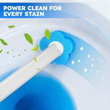 1pc Disposable Toilet Brush, Toilet Brush Holder, Compact Wall-Mounted Disposable Toilet Cleaning System, Suitable For Modern Bathroom, Hygienic Home Toilet Cleaner, Toilet Brush - Multi-color Replacement Heads - Handle Base Not Included - View 5