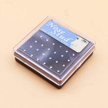 24pcs Stainless Steel Rhinestone Nose Studs/Rings For Women - White Rhinestones - View 5