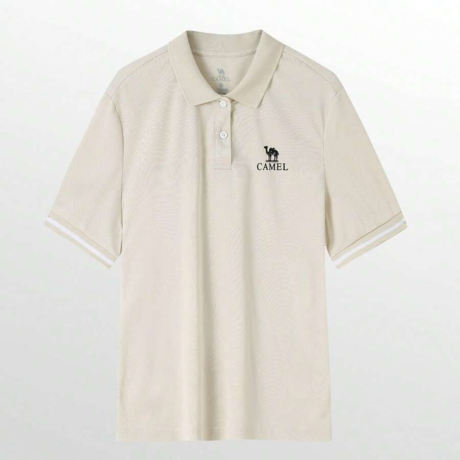 CAMEL CROWN Camiseta polo esportiva de manga curta para primavera e verão, de secagem rápida e respirável. Ideal para uso casual. - Jinse Cinza - Ver 1