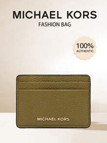 Michael Kors Billetera minimalista delgada con bolsillo frontal, portador de tarjeta de crédito con bloqueo RFID - Verde Oliva - Ver 1