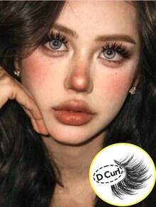 10对浓密3D多层DD卷度俄式浓密假睫毛，高卷度 - 濃密款 - 查看 3