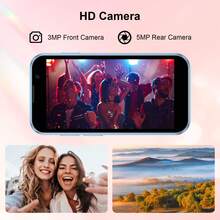 SOYES 1PCS - 3G Pink Mini Smartphone. Download apps via Wifi. 3.0-inch HD touch screen. Compact smartphone for students. 900mAh battery. 2GB RAM + 16GB ROM. Android system. The best creative gift for festivals and birthdays. Mini phone in black/blue. - Negro - Ver 2