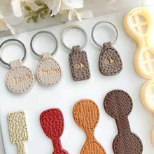 皮革纹理钥匙扣切割器/聚合物粘土切割器/耳环制作粘土工具钥匙扣缝纫钥匙扣切割器 - 黃色 - 查看 6