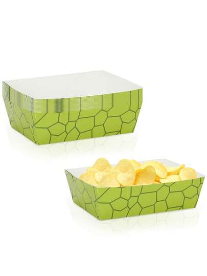 10pcs/30pcs/50pcs Green Sea Turtle Themed Disposable Paper Plates, Suitable For Sea Turtle Birthday Party, Sea Turtle Theme Gathering, Sea Turtle Themed Nacho Chip Plates, Suitable For Birthday, Baby Shower And Other Occasions