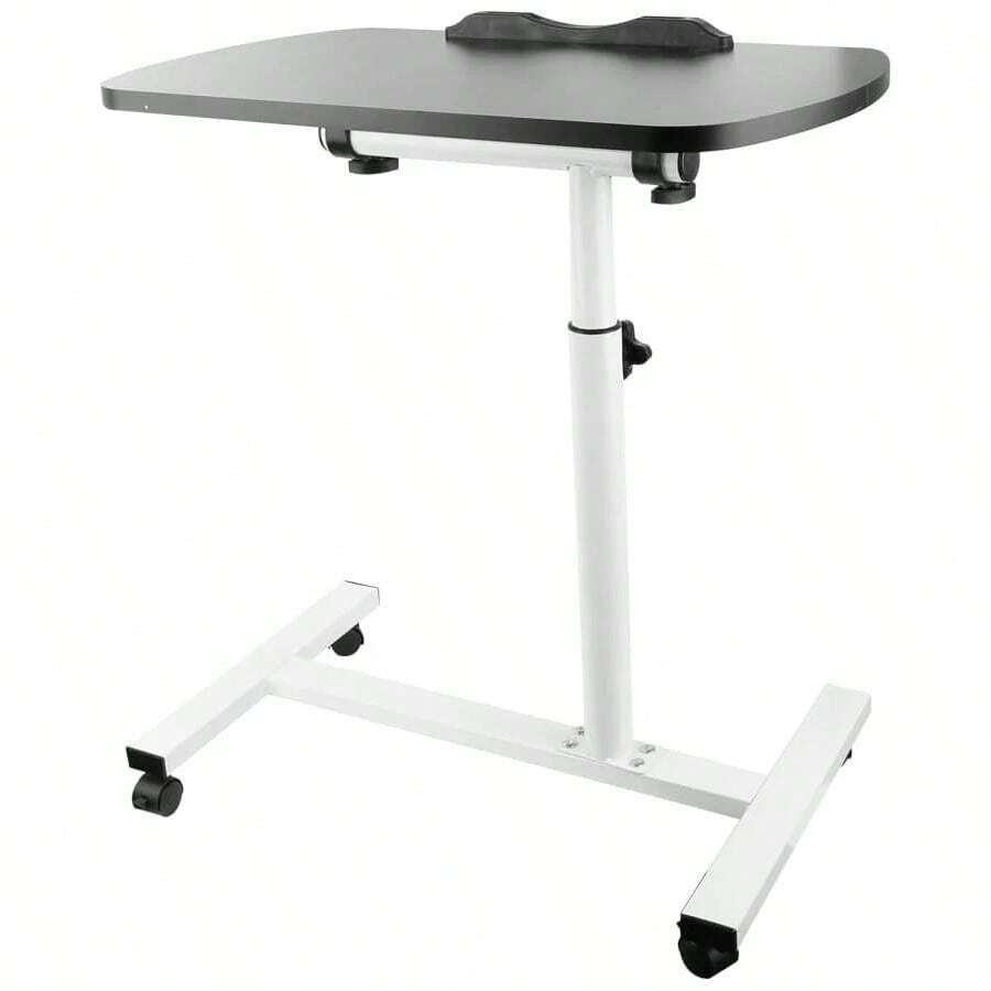 Adjustable Overbed Table Over Hospital Bed Tray Rolling For Home Use Or Medical - A - View 1