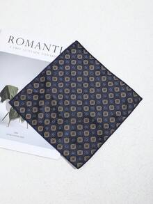 1条时尚百搭的男士椭圆形图案口袋巾/手帕，适合日常佩戴、宴会、搭配服装。 - 彩色 - 查看 8