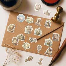 50pcs Retro Romantic DIY Creative Graffiti Stickers, Tablets, Computers, Laptops, Phone Cases, Guitars, Desktops, Water Bottles, Suitcases, Skis, Decorative Art Stickers, Hand Account Decorative Stickers Scrapbook Supplies Stationery Funny Stickers Kindle - Multicolor - View 4
