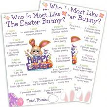 20pcs Who Wants To Revive The Easter Bunny, Easter Party Game, Family Gathering Game, Interactive Game Cards - Multicolor - View 3