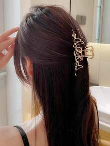 Set Of 6 Gold And Silver Metal Hair Clips / Strong Hold / Elegant Feminine Design – Assorted Styles - Gold - View 9