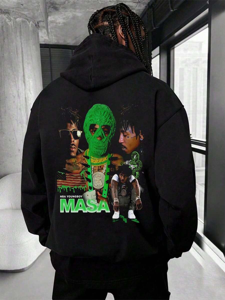 Men Outdoor Hoodies & Sweatshirts - Black - View 1