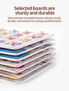 Wooden Embedded Hand Scratching Board, Early Education Animal Cognitive Puzzle, Transportation Tool, Cartoon Toddler Baby Educational Toys - Multicolor - View 6