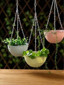 Chậu cây treo, thiết kế giỏ treo đính hạt thủ công, chậu cây trang trí sân vườn trong nhà và ngoài trời, thích hợp cho mùa xuân, ngày lễ tình nhân, đám cưới, sinh nhật. - A - Xem 6