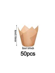 郁金香纸杯托，高品质松饼架，适用于婚礼、生日、周年纪念日、特殊场合、节日、家庭烘焙 - 彩色 - 查看 13