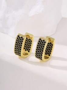 1对百搭优雅女士耳环，时尚高贵，适合日常佩戴、通勤和聚会场合。 - 白色紅 - 查看 8