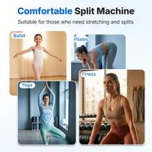 MERACH Split Machine, Leg Stretcher For Flexibility, 180° Stretching Equipment With 6-Level Length Adjustment & Comfortable Pad, Home Stretch Machine For Dance, Gymnastics, 300lbs Capacity - White - View 7