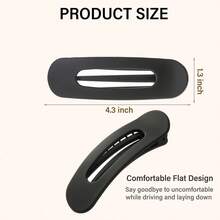 4-Pack Ultimate Comfort Hair Clips - Lay Down Flat Design With Secure Grip Technology | & Pull-Free | For Driving, Sleeping, All Styles - màu đen - Xem 2