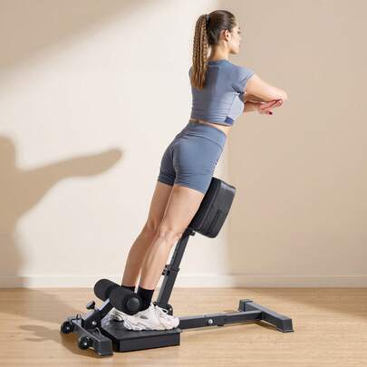 Sissy Squat Machine Multi-Function Deep Sissy Squat Bench For Leg Muscle Training Easy Setup & Foldable Core Waistline & Glute Workout Equipment Leg Exercise Machine For Home Gym Black