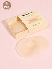 1/2 Set Of Ladies' Summer Ultra-Thin Nipple Covers, Invisible Bra, Ladies' Underwear, Strapless Bra, Sticky Breast Pad, Anti-Protrusion, Anti-Leak, Business Trip, Travel, Beach, Vacation, Swimsuit, Dress, Wedding Dress - Multicolor - View 14