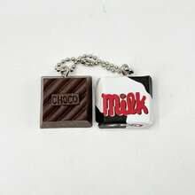1pc 2026 New Realistic Replica Japanese Tirol Chocolate, Gift For Birthday, Party, Holiday, Christmas, Halloween, Valentine's Day, Gamer, Keychain, Bag Charm, Collectible (Chain Color Random) - Multicolor - View 15