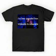 Intolerable, insoportable - Intolerable - Camiseta estampada de gran tamaño unisex, camiseta gráfica casual negra sólida, esencial de verano para capas, S-3XL - Negro - Ver 6