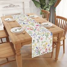 Watercolor Floral Spring Table Runner, Floral Home Kitchen Dining Table Decor For Spring And Summer, Easter - Multicolor - View 9