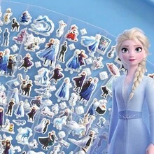 DOBBLE 1 Set Frozen Stickers Princess Reward Cartoon Girl Stickers 3D Bubble Stickers - Random - Multicolor - View 4