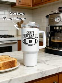 1pc Customized Baseball Themed Car Water Bottle, Can Add Personalized Text, Perfect For Hydration On The Go - Multicolor - View 1