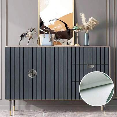 1 Roll Self-Adhesive Dark Gray Herringbone Pattern PVC Contact Paper, Removable Wallpaper For Bedroom, Living Room, Bathroom, Kitchen Countertop, Furniture Renovation, DIY, 17.7inX39.3/118.1/196.8in