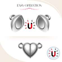 3/20个装磁性扣环，用于珠宝锁扣，心形圆形水钻扣环，磁性项链扣环，适用于DIY珠宝制作延长链配件 - 彩色 - 查看 6