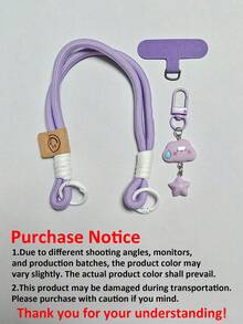 Dopamine-Inspired Starry Sky Phone Lanyard - Multifunctional Phone/Camera Wrist Strap, Keychain And Bag Charm - Multicolor - View 9