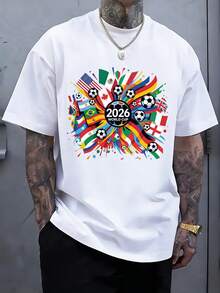 2026 World Cup All Nations Shirt, Global Soccer Fan Tee, International Football Gift - 白色 - 查看 4