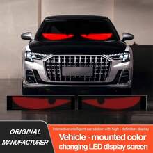 Pantalla LED flexible y suave alimentada por USB para coche, compatible con control por aplicación y Bluetooth, diseño de ojo de demonio, adecuado para decoración de escaparates - Ojo del Demonio - 12*59.5cm - Ver 9