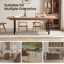 Adjustable Metal Table Legs | Folding Breakfast Bar Legs 60mm Diameter For Kitchen Worktop & Dining Table - Black - View 9