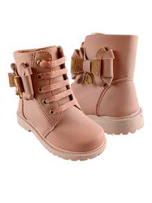 Children's Combat Boots For Girls, Lightweight, Comfortable, Practical - Bụi hồng - Xem 4