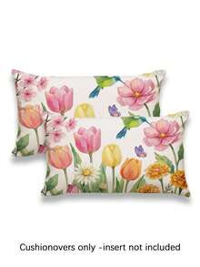 Bộ 2 vỏ gối trang trí nhà cửa mùa xuân/hè, họa tiết hoa, nhiều kích cỡ, dùng để tựa lưng, trang trí phòng khách, trang trí sofa, quà tặng ngày Valentine, vỏ gối sofa, vỏ gối ghế ô tô. - Nhiều màu - Xem 14