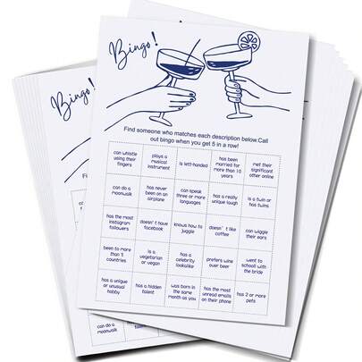 Something Blue Before I Do Find The Guest Bingo Bridal Shower Game, Pack Of 30 Game Cards, Vintage Bridal Shower Decorations, Wedding Engagement Decor, Bachelorette Party Supplies