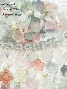 Resin Mixed Rose Butterfly Love Moon Shape, DIY Cream Gel Phone Case Material Package Accessories Resin Accessories Wholesale, This Product Can Be Used For Various DIY Handmade Scenes Such As Phone Cases, Hair Clips, Photo Frames, Etc. It Is Used For DIY Handmade Design Decoration Accessories Such As Headwear, Clothing, Evening Dresses, Shoes And Hats, Weddings, Christmas, Handicrafts, Etc. - Multicolor - View 6