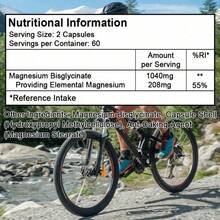 Bunkell Magnesium Glycinate - Rich In Nutrients, Balance Daily Health Levels - 120 Capsules, 60 Day Supply - 1 Bottle - View 2