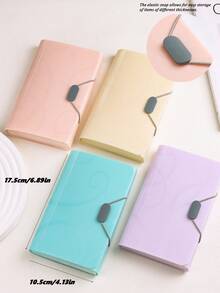 Libro de almacenamiento de placas de estampado de arte de uñas con 13 ranuras, con etiquetas adhesivas a juego, libro de almacenamiento de material de PU rectangular adecuado para el almacenamiento de plantillas de sello y herramientas - Multicolor - Ver 10