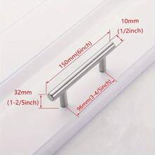 4pcs Stainless Steel Cabinet And Drawer Pulls, Kitchen Handles, Bathroom Cabinet Pulls, Metal Furniture Handles - Multicolor - View 18