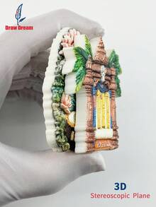 1 pezzo Calamita da frigo 3D unica della regione meridionale, collezione di souvenir di viaggio nel mondo, adatta per decorazione di casa, ufficio, ricordo di viaggio personalizzato, magnete da frigo, decorazione per casa, cucina, stanza, ufficio, armadietto, regalo artigianale, souvenir per vacanze, piccolo regalo raffinato - Magneti da frigorifero esclusivi - Visualizzare 3