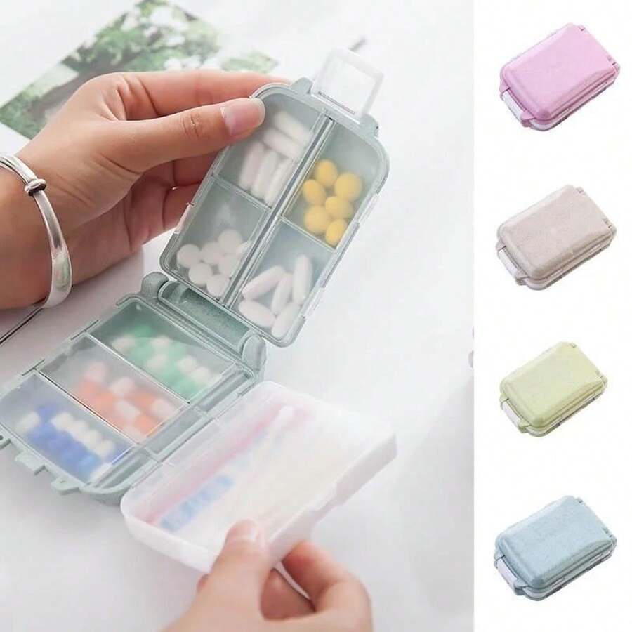 1/3/5Pcs Portable Mini Pill Box Medical Kits Vitamin Pills Box Storage Box Pill Container Health Travel Supplies(Random Color) - Multicolor - View 1