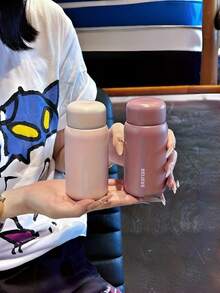 1个不锈钢保温水瓶 200毫升/6.76盎司 真空保温 6-12小时保温 迷你口袋杯 办公室户外露营水瓶 节日礼物(圣诞节、感恩节、情人节) - 彩色 - 查看 10