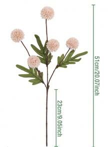 1/3支人造绒面菊花、蒲公英、绣球花束摆件，仿真花茎，适用于DIY花束、婚礼装饰、花园派对、婴儿派对、门廊、家居桌面装饰 - 多色 - 查看 16