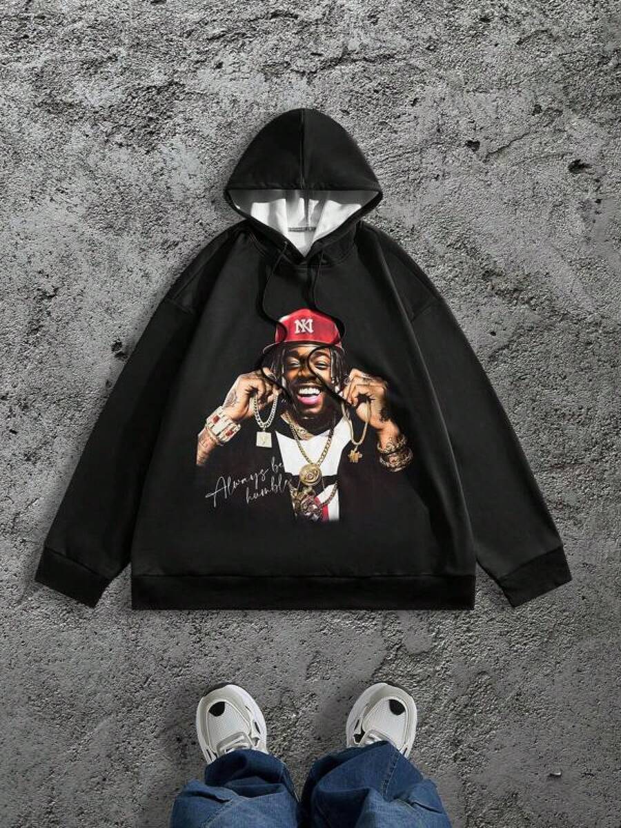 Men Outdoor Hoodies & Sweatshirts - Black - View 1