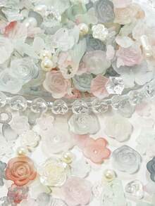 Resin Mixed Rose Butterfly Love Moon Shape, DIY Cream Gel Phone Case Material Package Accessories Resin Accessories Wholesale, This Product Can Be Used For Various DIY Handmade Scenes Such As Phone Cases, Hair Clips, Photo Frames, Etc. It Is Used For DIY Handmade Design Decoration Accessories Such As Headwear, Clothing, Evening Dresses, Shoes And Hats, Weddings, Christmas, Handicrafts, Etc. - Multicolor - View 10