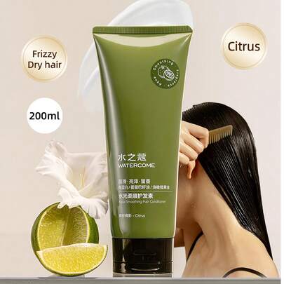 WATERCOME Acondicionador alisador de cabello Aqua, con fragancia cítrica, para cabello encrespado y seco. Tratamiento capilar profesional enriquecido con queratina y proteínas nutritivas para cabello seco y dañado. Fortalece y nutre todo tipo de cabello, dejándolo suave y con brillo, reparando el daño.