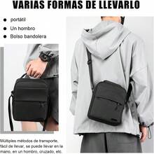 Bolso Bandolera Casual Cruzado para Hombre Bandolera Hombre Bolsa Mensajero Bandolera Impermeable Para Negocio Desplazamientos Diarios y Viaje-022 - como en la foto - Ver 2