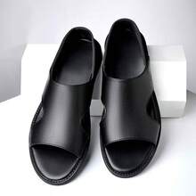 Sandalias casuales transpirables de doble uso para hombre Sandalias de trabajo/deportivas antideslizantes con puntera cerrada para hombre - Negro - Ver 5